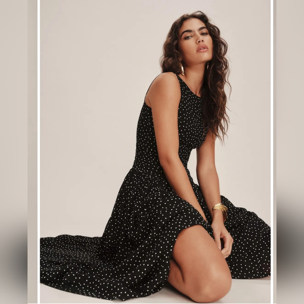 NWT Reformation Black Camella Dress
